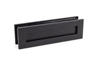 Matt Black Traditional Letterbox Set For Composite and UPVC Dopors