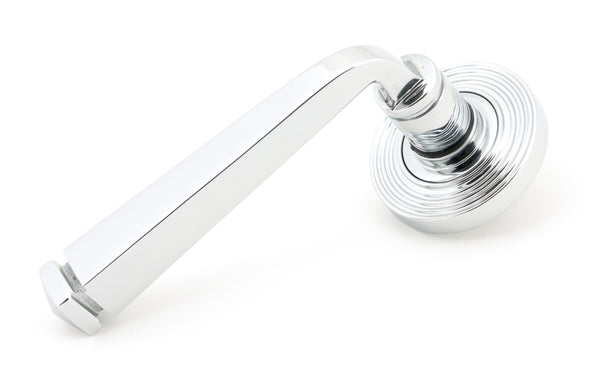 Polished Chrome Avon Round Lever on Rose Set (Beehive) - Unsprung