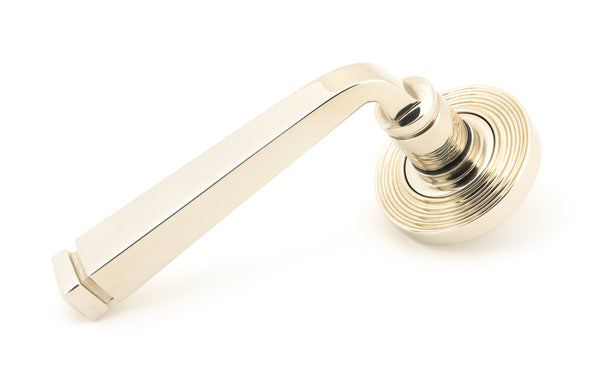 Polished Nickel Avon Round Lever on Rose Set (Beehive) - Unsprung