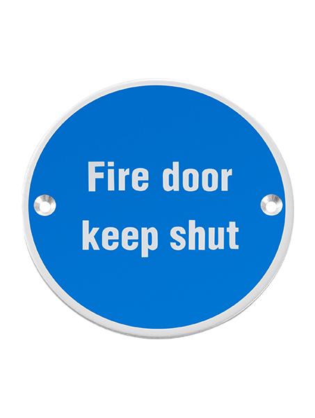 76mm Dia "Fire Door Keep Shut" Symbol