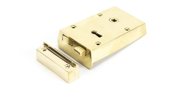 Polished Brass Rim Lock - Small