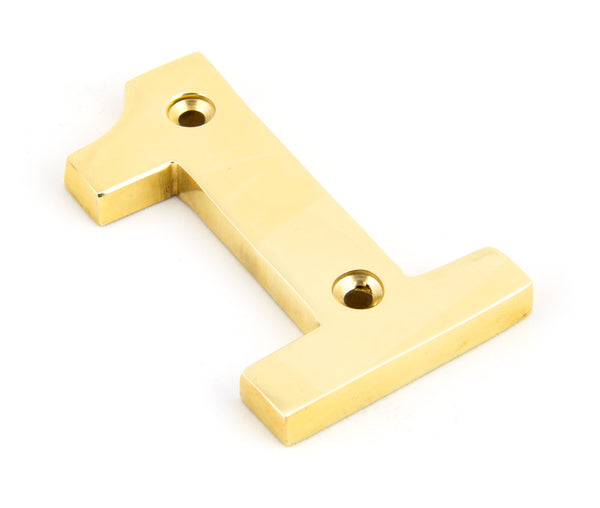 Polished Brass Numeral 1