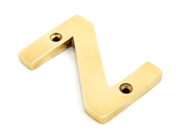 Polished Brass Letter Z