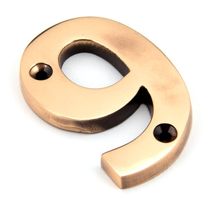 Polished Bronze Numeral 9