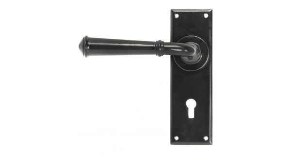 Black Regency Lever Lock Set