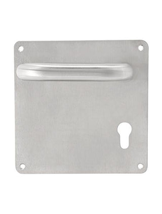 22mm dia Safety Return Lever Handle on Sprung Plate - Euro Profile 72mm c/c