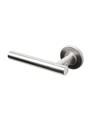 Contract Range 19mm Dia Tee Lever Handle on 8mm Sprung Rose - Stainless Steel